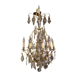 Louis XV chandelier in pear-shaped crystals, at 8 …