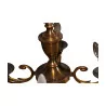 Lustre en bronze à 4 lumières. 20ème siècle - Moinat - Lustres, Plafonniers