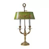 neo-classical bouillotte lamp in gilded bronze with lampshade … - Moinat - Table lamps