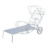 Loungesessel Modell „Eaux-Vives“ aus weiß lackiertem Schmiedeeisen, - Moinat - Sièges, Bancs, Tabourets