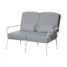 \"Beau-Rivage\" model 2-seater sofa in white painted wrought iron, - Moinat - Sièges, Bancs, Tabourets