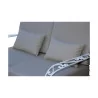 \"Beau-Rivage\" model 2-seater sofa in white painted wrought iron, - Moinat - Sièges, Bancs, Tabourets