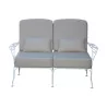 \"Beau-Rivage\" model 2-seater sofa in white painted wrought iron, - Moinat - Sièges, Bancs, Tabourets