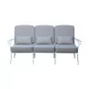 3-Sitzer-Sofa Modell „Beau-Rivage“ aus weiß lackiertem Schmiedeeisen, - Moinat - Sièges, Bancs, Tabourets