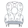 Armchair model \"Echichens\" in white wrought iron with seat in - Moinat - Heritage