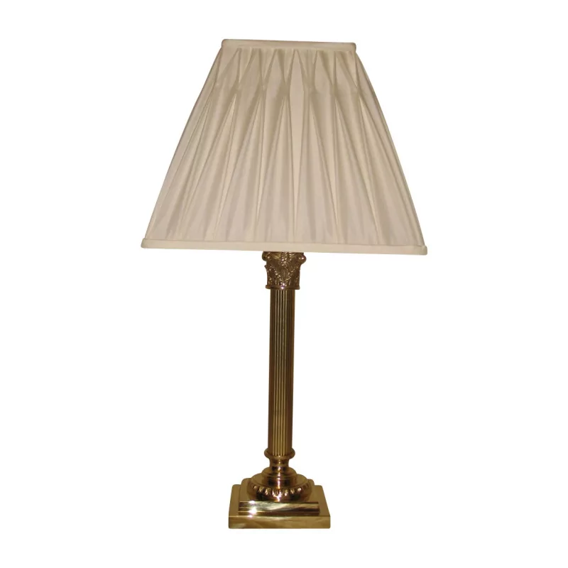 Lampe „Marlow“ in Bronze, mit Lampenschirm. - Moinat - Tischlampen