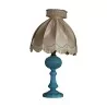 Lampe opaline bleu. 20ème siècle - Moinat - Opaline