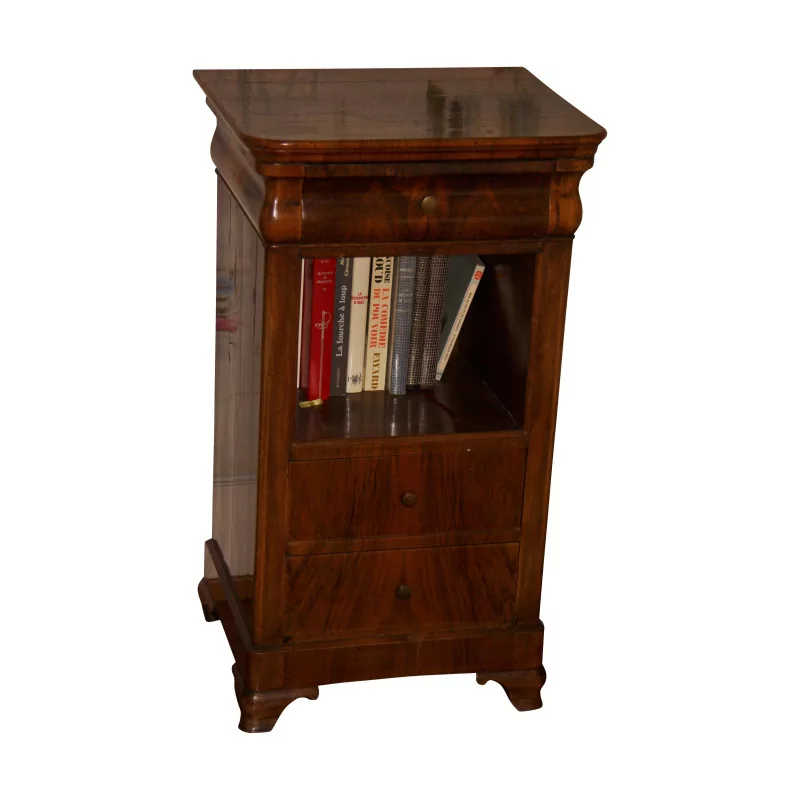 Louis-Philippe bedside table, in walnut. 19th … - Moinat - End tables, Bouillotte tables, Bedside tables, Pedestal tables