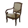 Lacrosse armchair, Louis-Philippe striped fabric. 19th century - Moinat - Armchairs