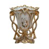Weiße Porzellanvase mit Golddekor, im Stil von - Moinat - Schachtel, Urnen, Vasen