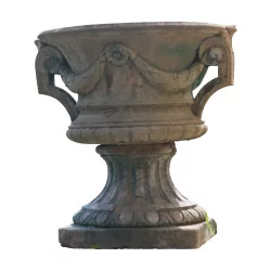 stone vase without base. Origin Church of …