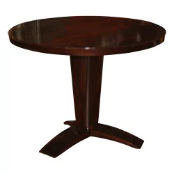 Art-Deco pedestal table in macassar ebony, with …