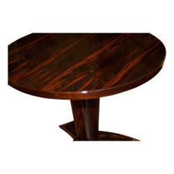 Art-Deco pedestal table in macassar ebony, with …