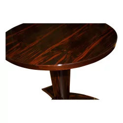 столик в стиле ар-деко из макассарового черного дерева с…
