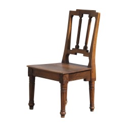 Louis XVI nursing chair in walnut wood. Swiss …