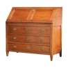 Bureau commode en bois de sapin rustique avec 3 tiroirs et … - Moinat - Bureaux cylindre, à abattant, Secrétaires