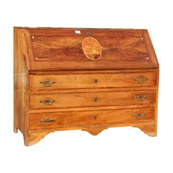 Vaudois chest of drawers in walnut mounted on a fir tree. Late 18th...