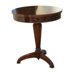 Maggiolini inlaid pedestal table, in walnut and fruit wood and …