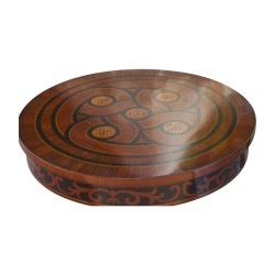Maggiolini inlaid pedestal table, in walnut and fruit wood and …