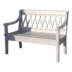 Banc de jardin en chêne 2 places modèle Jean-Gabriel Eynard -