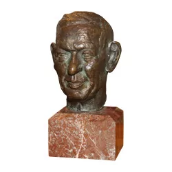 Buste de Pedro MEYLAN (1890-1954) en bronze, signé J. Lador, …