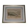 Table engraving under glass signed Charles François VUILLERMET … - Moinat - Prints, Reproductions