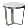 стол для гостиной, круглый стол на одной ножке из никелированного железа и … - Moinat - Диванные столики, Ночные столики, Круглые столики на ножке