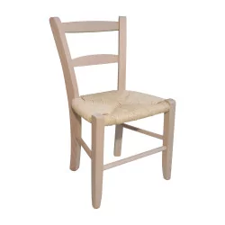 山毛榉木儿童椅，稻草色