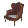 Bergère à oreilles Louis XV en noyer sculpté mouluré, travail … - Moinat - Fauteuils