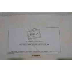 Bed set comprising: a floral fabric headboard with