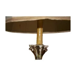 Stehlampe, Torchiere mit 2 Lichtern, aus weiß lackiertem Holz, …