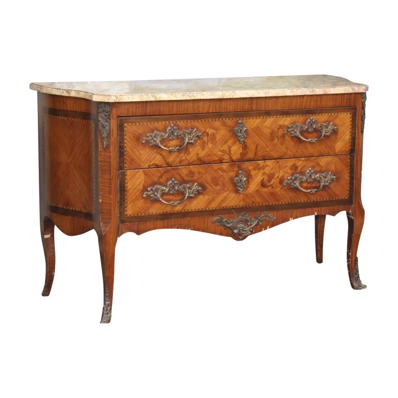 Louis XV Kommode mit beigem Marmor mit Bronzebesatz, … - Moinat - Kommoden, Schubladenstöcke, Semainer Louis XV Kommode mit beigem Marmor mit Bronzebesatz, … - Moinat - Kommoden, Schubladenstöcke, Semainer
