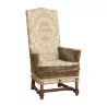 Кресло в стиле Людовика XIII из орехового дерева с чехлом. 20 век - Moinat - Кресла