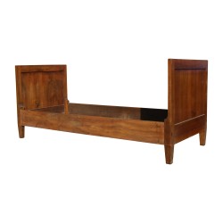 A Louis-Philippe walnut bed frame