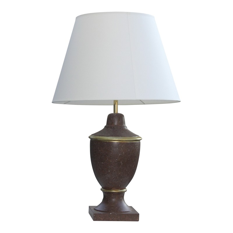Lampe en plâtre avec peinture décorative coloris chocolat et … - Moinat - Lampes de table Lampe en plâtre avec peinture décorative coloris chocolat et … - Moinat - Lampes de table