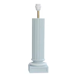 Column plaster lamp with blue decorative paint …