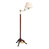 Messing-Stehlampe und Mahagoni-Stativfuß mit Arm … - Moinat - Stehlampen