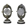 Pair of Art-Deco lamps with frosted glass. France, around 1920 - Moinat - Wall lights, Sconces