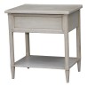 Chevet avec face faux tiroir avec tablette en bois peint gris … - Moinat - Bouts de canapé, Bouillottes, Chevets, Guéridons