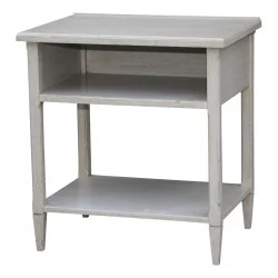 Bedside table with front 1 niche with shelf in gray painted wood …