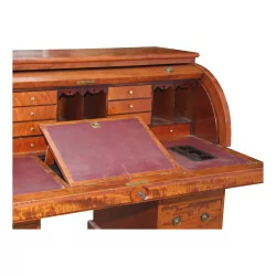 Bureau cylindre en bois d'acajou avec intérieur écritoire en …