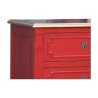 Chiffonnier à 6 tiroirs en bois peint rouge. - Moinat - Commodes, Chiffonniers, Semainiers
