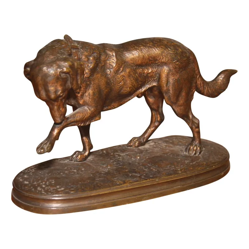 Bronze “Chien” signé sur base Jules MOIGNIEZ … - Moinat - Bronzes Bronze “Chien” signé sur base Jules MOIGNIEZ … - Moinat - Bronzes