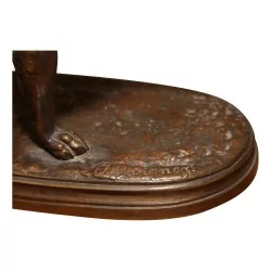 Bronze “Chien” signé sur base Jules MOIGNIEZ …