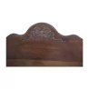 A richly carved walnut bed frame on the headboard, marquetry star to be renovated. - Moinat - Bed frames