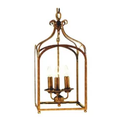 个青铜色金属灯笼，Nadin 型号，带 3 个灯。