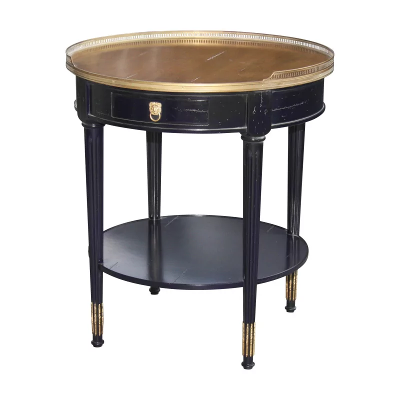 独家款热水袋桌，黑色机身，带…… - Moinat - End tables, Bouillotte tables, 床头桌, Pedestal tables