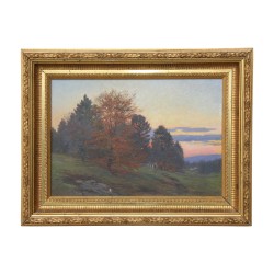幅布面油画，署名于右下方 Fritz Edouard...