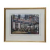 Pair of engravings under glass framed with gilded rod, “Les … - Moinat - Prints, Reproductions