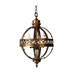bronze lantern with 3 lights, Prince model.
